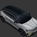 Renault Silver Sleek Crossover SUV With Modern Design And Gold Accents