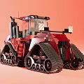 modern crawler tractor 3d model