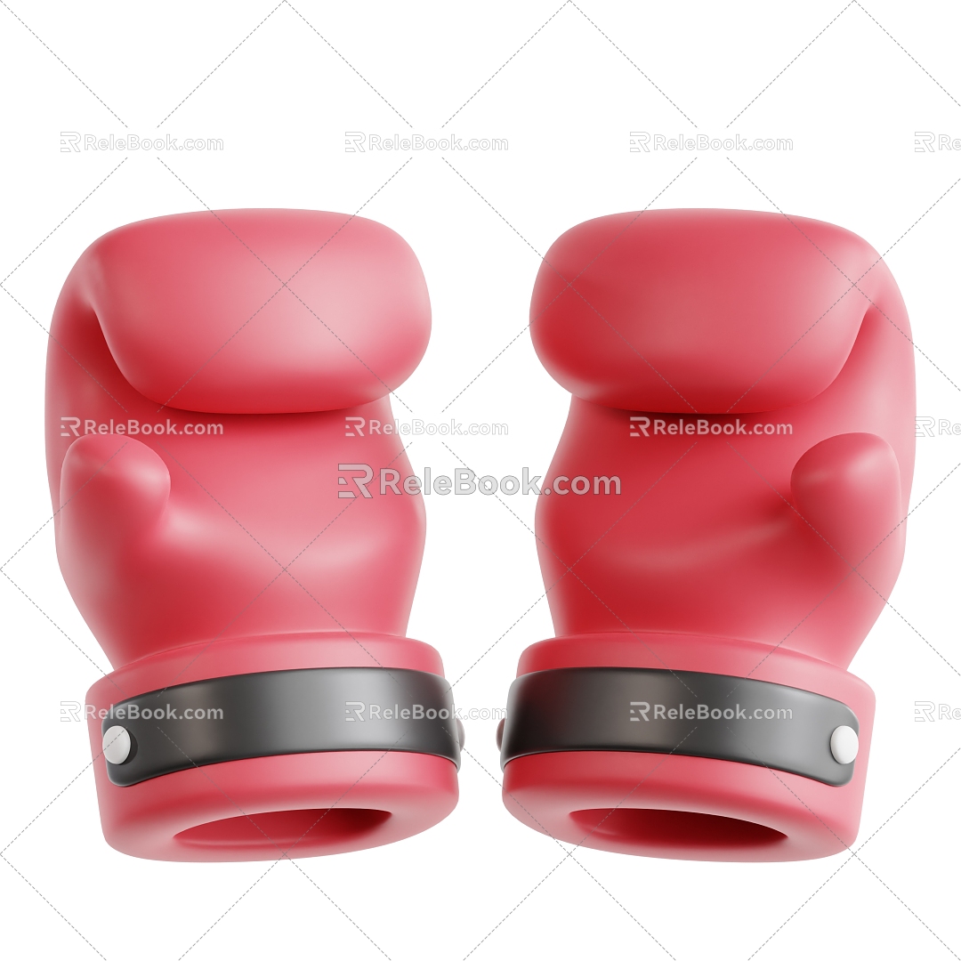 Modern Boxing Gloves Boxing Props Boxing Objects Cartoon Boxing Gloves 3d model