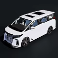 White Modern MPV With Sleek Exterior Design And Black Alloy Wheels