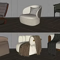 Modern Single Sofa Single Sofa Chair Backrest Sofa Chair 3d model