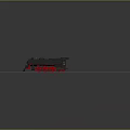 Black And Red Electric Toy Train With Large Wheels Moving On Green Track
