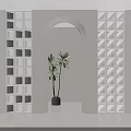 Stylish Room Dividers With Circular Hole Patterns Geometric Lattice And Arched Doorway Design