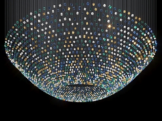 Ceiling Crystal Chandelier Art Chandelier Fiber Chandelier Lobby Chandelier Lobby Chandelier Creative Chandelier 3d model