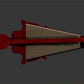 Elegant Red Harp Musical Instrument With Classic Design And Wooden Frame