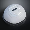 Professional White Round Digital Display Device With Control Buttons And Timer Function 3d model