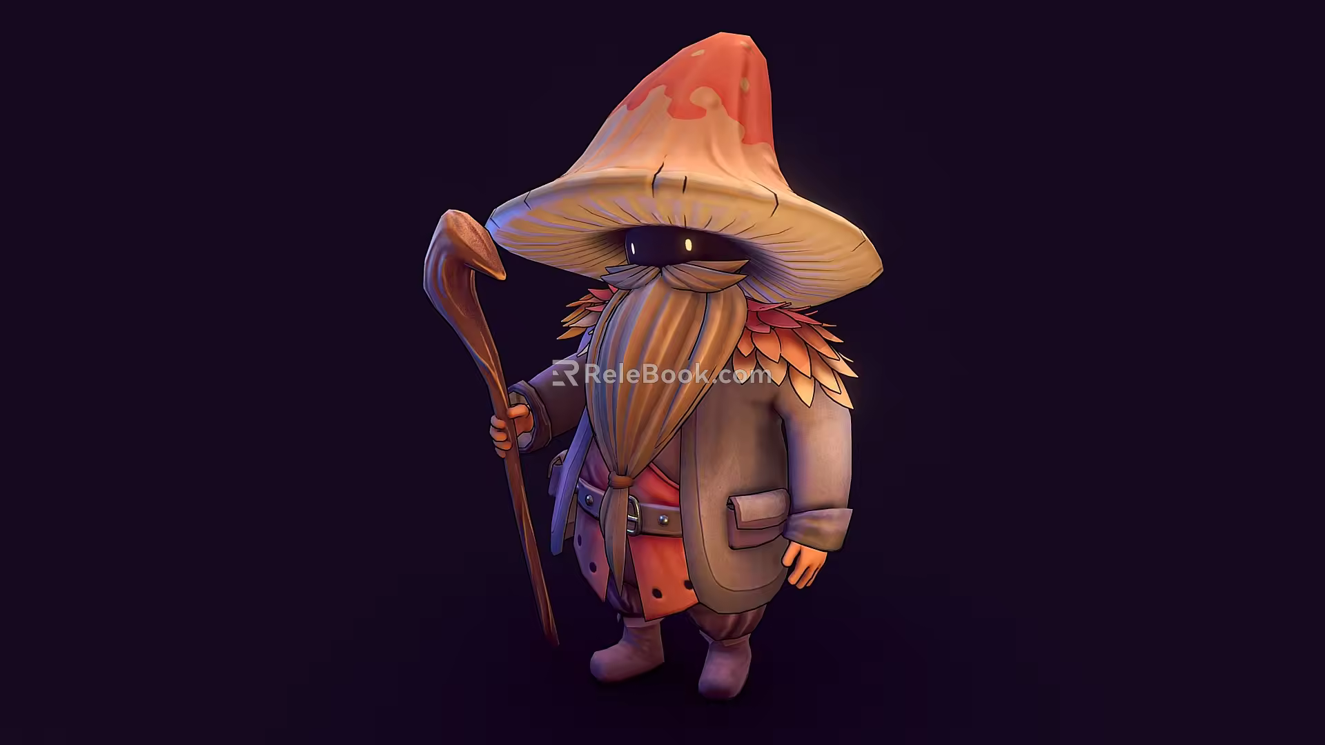 Mushroom Elder Game Characters Mage Game Characters Tribal Characters 3d model