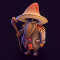 Mushroom Elder Game Characters Mage Game Characters Tribal Characters 3d model