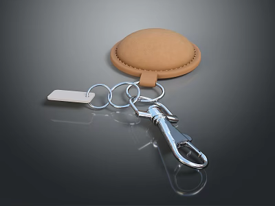 Modern car key car key car remote control safety hook keychain 3d model