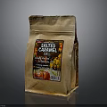 Salted Caramel Food Product in Brown Paper Bag with Label and Design