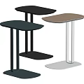 Modern Minimalist Side Tables With Different Colored Tops And Metal Bases