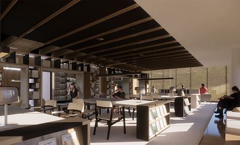 Modern Bookstore 3d model