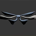 White and Light Blue Bowknot Shaped Decorative Ornament Set with Soft Texture