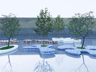 Modern Tree Pool Landscape Tree Pool Seat model