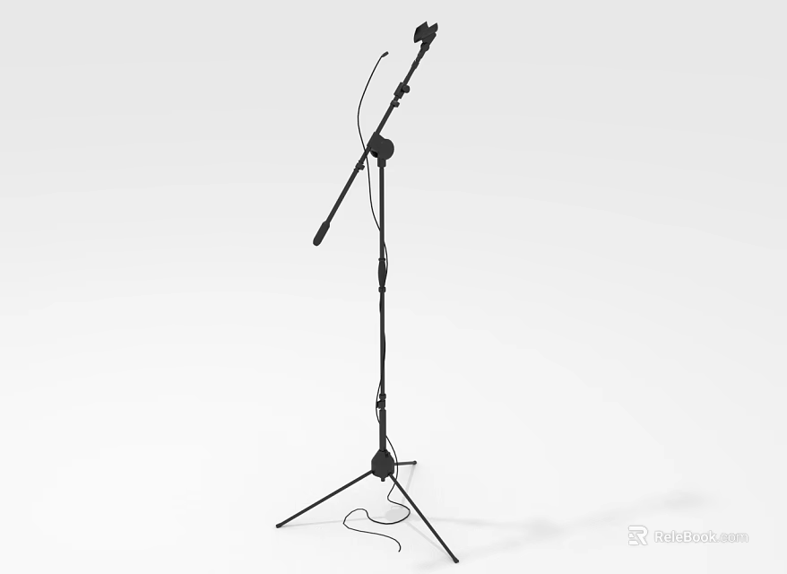 Modern Black Tripod Coat Rack With Adjustable Hooks And Stable Base Design 3d model 