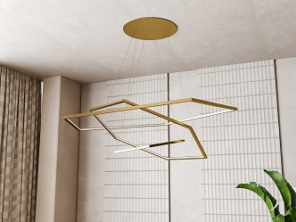 Metal chandelier 3d model