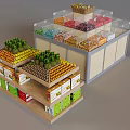 Fresh Fruit Display Shelves With Transparent Lids And Multi Tiered Racks For Produce