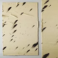 Square Rug With Beige Background And Black Abstract Spots Modern Minimalist Style Soft Texture