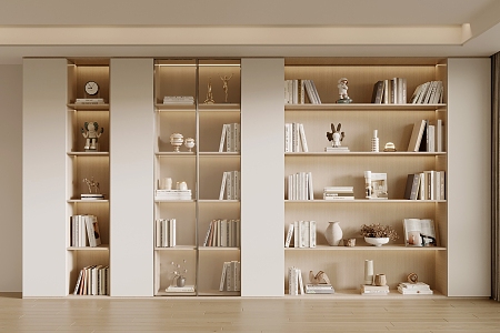 Modern bookcase 3d model