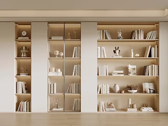 Modern bookcase 3d model