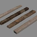 Different Types Of Wooden And Concrete Construction Components For Building Projects