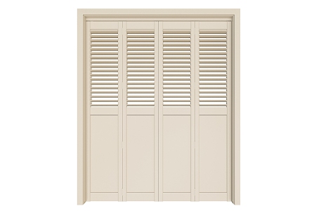 Modern louver flat door 3d model