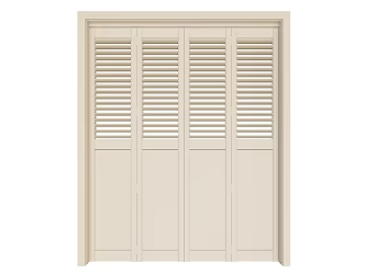 Modern louver flat door 3d model