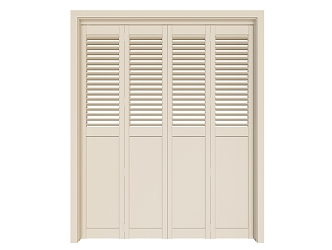 Modern louver flat door 3d model