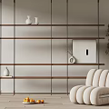 Decorative Rack Display Rack Storage Rack Bookshelf Single Person Sofa Fruit Plate 3d model