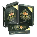 Premium Cigars Boxes With Green And Gold Patterned Elegant Packaging Design