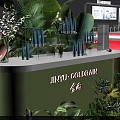 Fresh Greenery Decorated Modern Exhibition Booth Design For Cosmetic Brand Product Trade Show