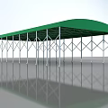 Green Canopy Tent with Multiple Metal Frame Poles Stable Support and Reflective Ground 3d model