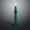 Green Rocket Weapon With White Tip And J-20 Military Marking Design