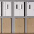 Fire Equipment Various Fire Doors in Different Materials and Door Designs 3d model
