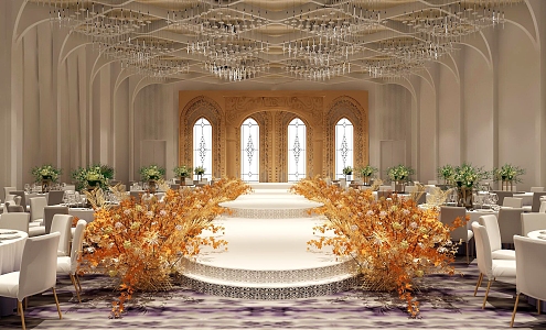 banquet hall wedding hall wedding hall wedding venue 3d model