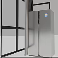 Sleek Modern Stainless Steel Refrigerator Freezer With Double Door In Minimalist Kitchen Space