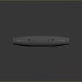 White Elongated Missile 3D Model With Green Surface Marker Dots And Open End