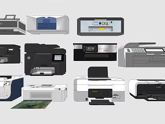 modern digital equipment printer color printing machine 3d model