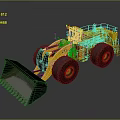 Yellow Heavy Duty Construction Loader With Big Tires And Front Bucket