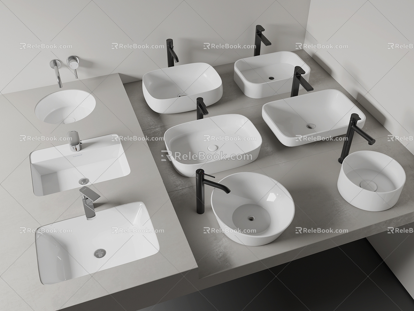 Modern wash basin wash basin counter basin under counter basin 3d model