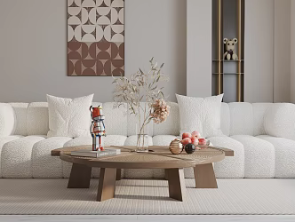 Modern three-seat sofa 3d model