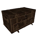 Travel Box Luggage Vintage Suitcase 3d model