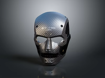 Carbon Fiber Safety Mask With Modern Tactical Design For Facial Protection 3d model