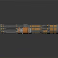 Detailed Large Cylindrical Mechanical Component With Small Metallic And Wooden Parts