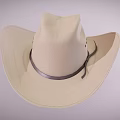 Beige Wide Brim Hat With Gray Band And Side Accents For Casual Outdoor Wear