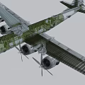 Modern fighter bomber with internal structure 3d model