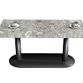 Dining table Double dining table Restaurant dining table 3d model