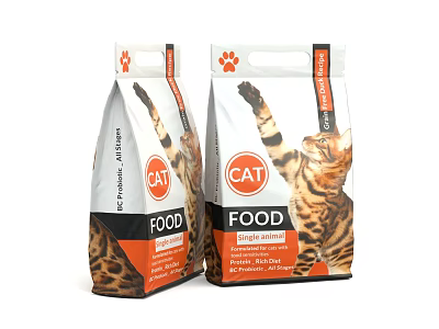 Premium Cat Food Dry Formula With Essential Nutrients For Healthy Pet Nutrition 3d model