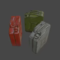 Industrial Equipment Metal Jerry Cans in Red Green White Storage Containers