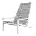 Comfortable Leisure Chair With Wooden Frame Gray Padded Cushion And Tufted Backrest